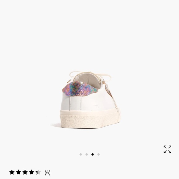NWOT Madewell Sidewalk Low-Top Sneakers in Iridescent Leather size 7 - Picture 3 of 7